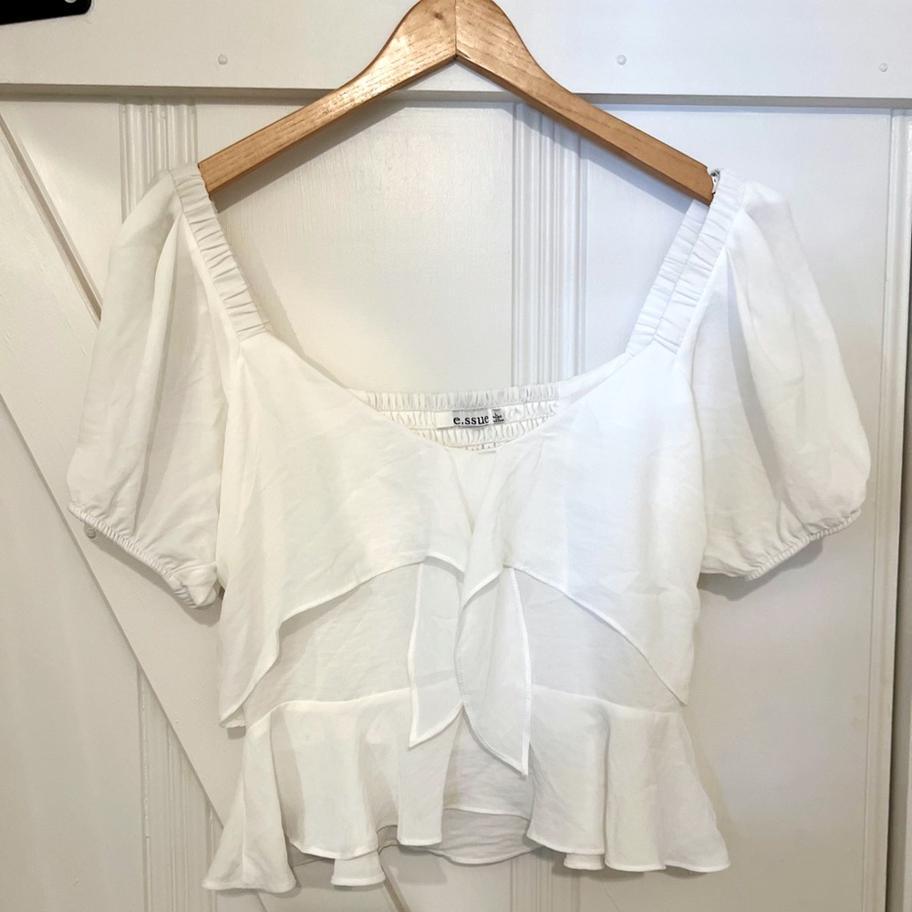 White Flowy Blouse